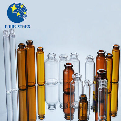 10ml Şeffaf kehribar Vidalı Kapaklı Şişeler Nötr Borosilikat Cam
