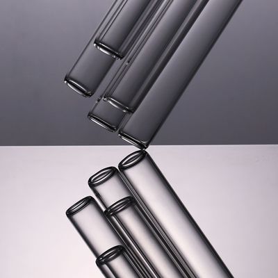 Asit Alkaliye Dayanıklı Şeffaf Yuvarlak Cam Tüp Duvar Kalınlığı 0.5-1.6mm