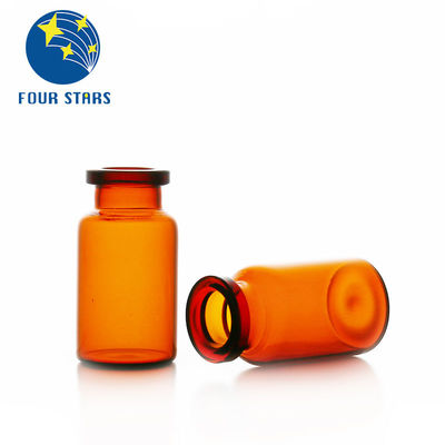 Farmasötik 2ml 5ml 7ml 10ml 15ml 20ml 30ml şeffaf kehribar cam tüp şeklindeki enjeksiyon şişeleri