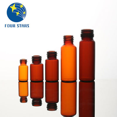 Şeffaf kehribar İlaç 30ml Cam Şişeler Plastik Kapaklı Küçük Vida Boyunlu Şişeler