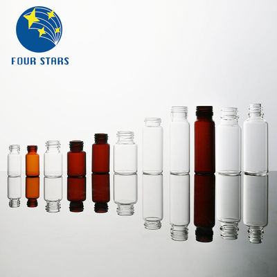 Şeffaf kehribar İlaç 30ml Cam Şişeler Plastik Kapaklı Küçük Vida Boyunlu Şişeler