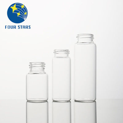 Şeffaf kehribar İlaç 30ml Cam Şişeler Plastik Kapaklı Küçük Vida Boyunlu Şişeler