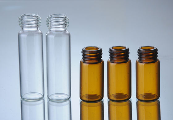Şeffaf kehribar İlaç 30ml Cam Şişeler Plastik Kapaklı Küçük Vida Boyunlu Şişeler