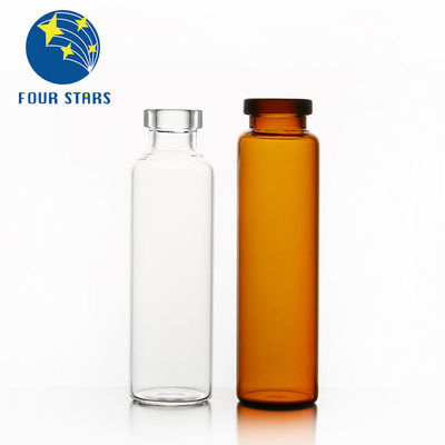 Oral Sıvı Küçük kehribar Cam Şişeler 20ml Vidalı Kapaklı Cam Şişeler ISO15378